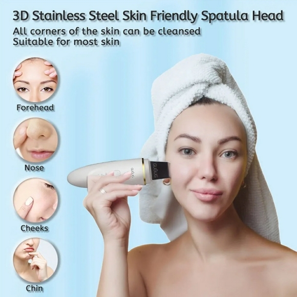 Skin Scrubber Face Spatula Pore Cleaner Blackhead Remover - Picture 2 of 6